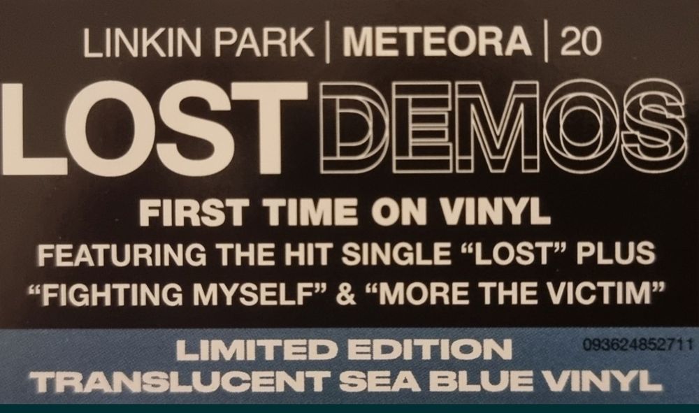 Linkin Park – Lost Demos Limited Edition Translucent Sea Blue Jay-Z /