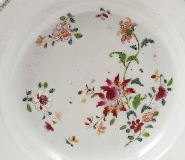 Prato em porcelana da China Companha das Índias Sec XVIII