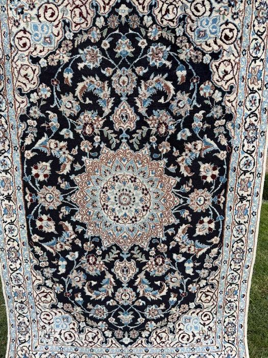 Dywan kaszmirowy perski z jedwabiem Iran Nain 185x115 galeria 12 tys