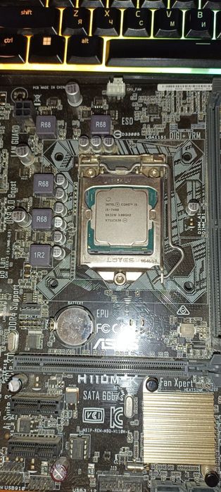 ASUS H110M-K x I5 7400 (с кулером)DDR4*