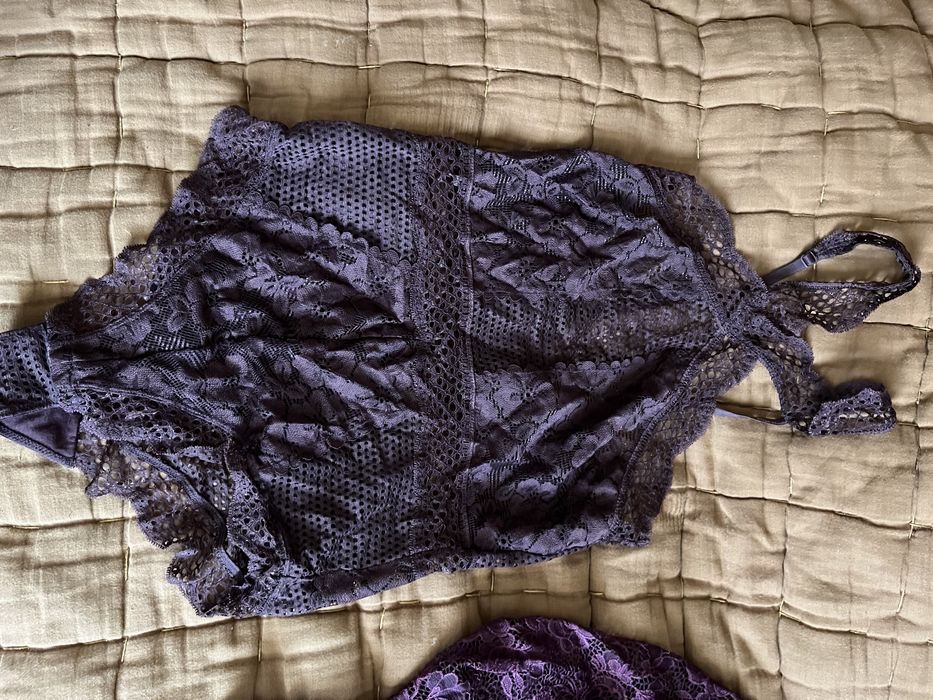 H&M body koronkowe brazowe nowe rM