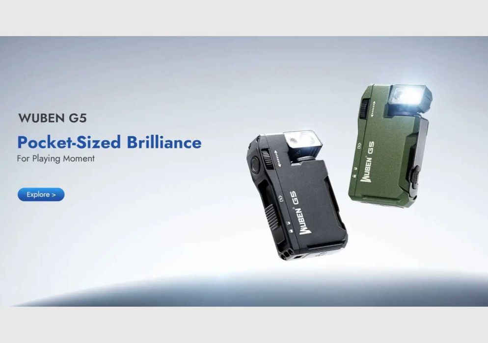 Wuben G5 — компактний EDC ліхтарик 400 lm з RGB та магнітом