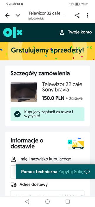 Telewizor Sony bravia