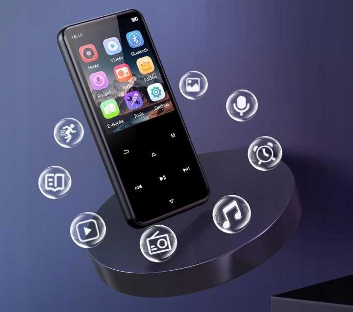 MP3 плеєр AGPTEK M3PL, Bluetooth 5.3, 2.4” TFT екран, 64 ГБ