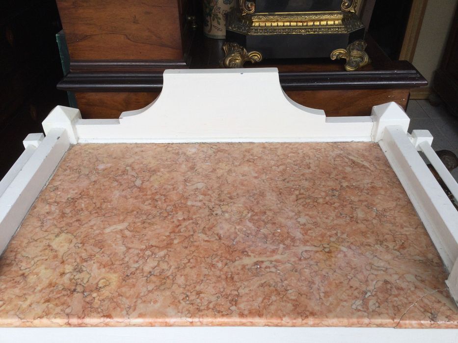 Mesa Rústica Madeira Pau Santo e pedra Liós séc XIX 65 cm