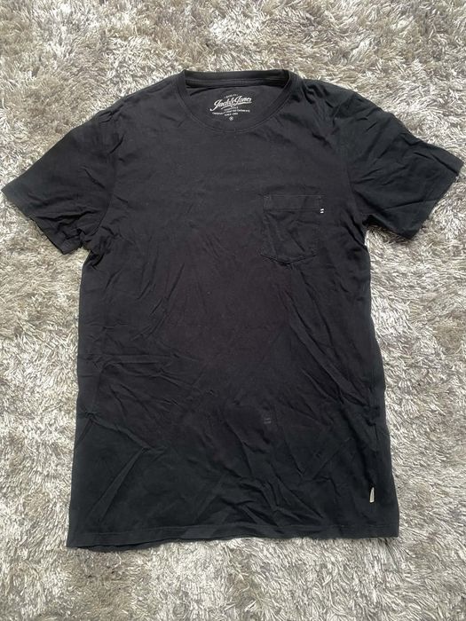 Czarna koszulka z krótkim rękawem T-shirt Jack&Jones
