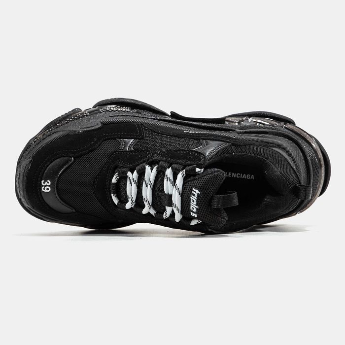 Чоловічі кросівки Balenciaga Triple S "Black" Розміри 40-45