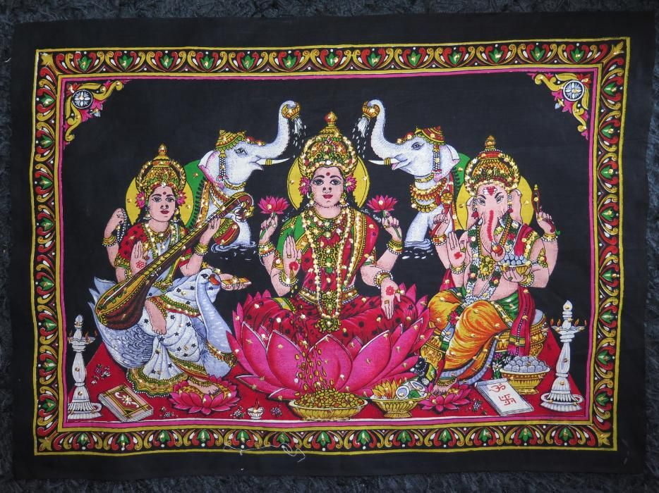 Tela com deuses hindus 80x55 cm (várias imagens)
