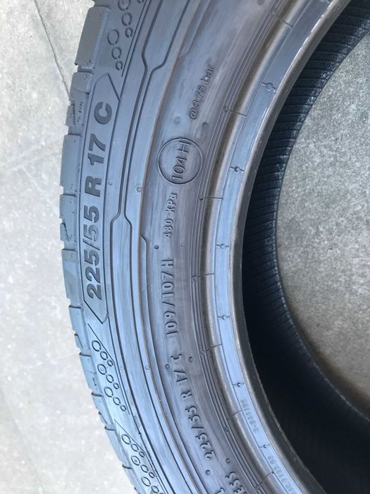 Opony 225/55/17C 225/55R17C Continental ContiVanContact 200 jak nowe 7mm