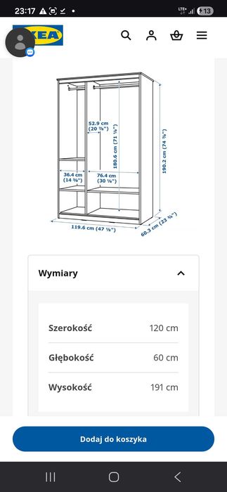 Szafa IKEA Songesand biała