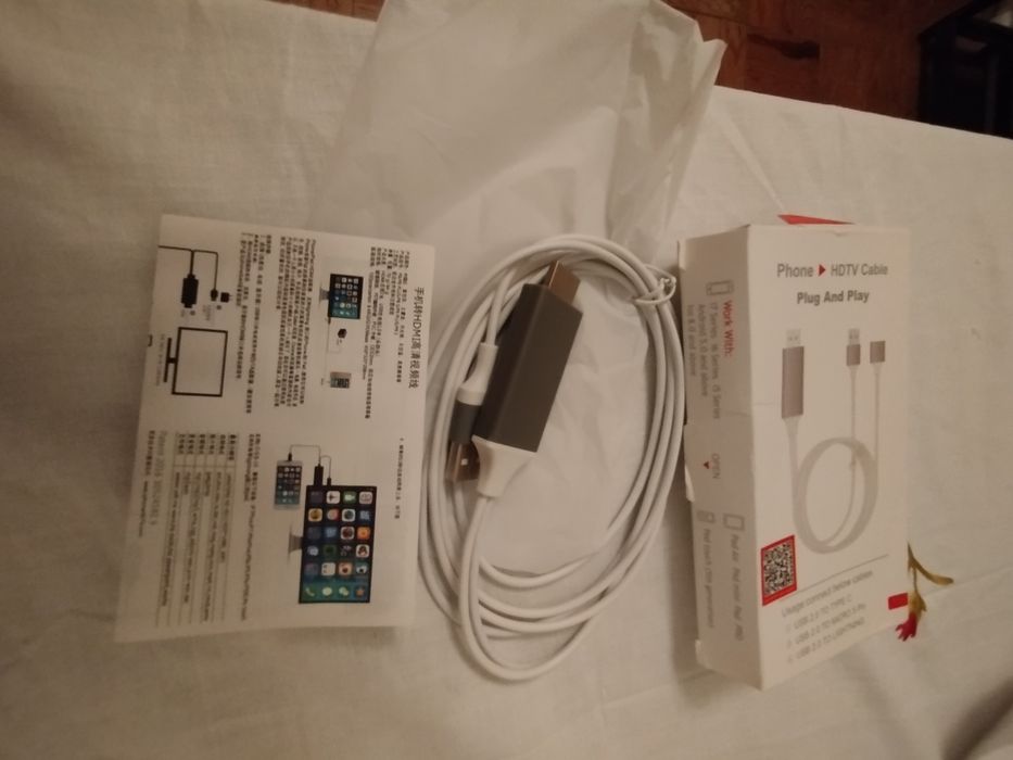 Cabo Adaptador Universal HDMI para Telemóvel (iPhone e Android) - Novo ecrã telemóvel na TV