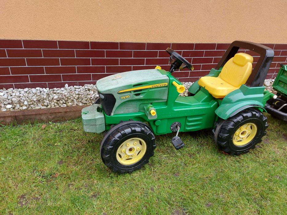 traktorek  Rolly Toys John Deere zabawka na pedały + przyczepa