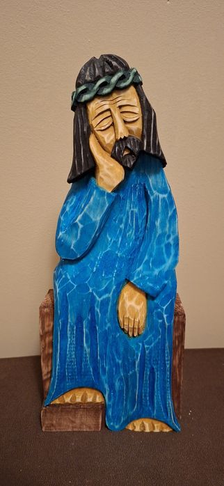 Chrystus frasobliwy rzeźba ludowa