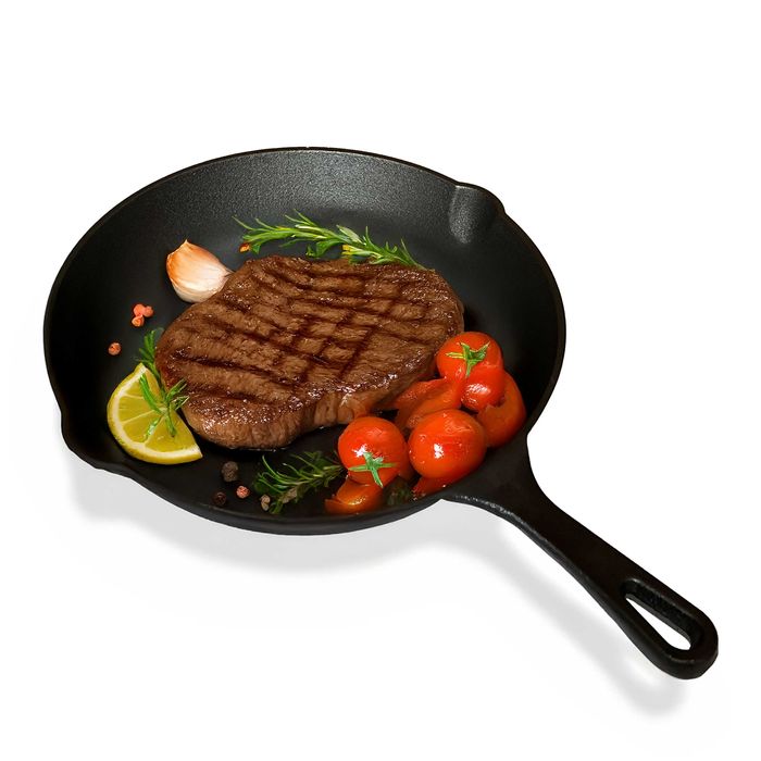 żeliwna patelnia 25,5cm grill gaz ognisko indukcja żeliwny