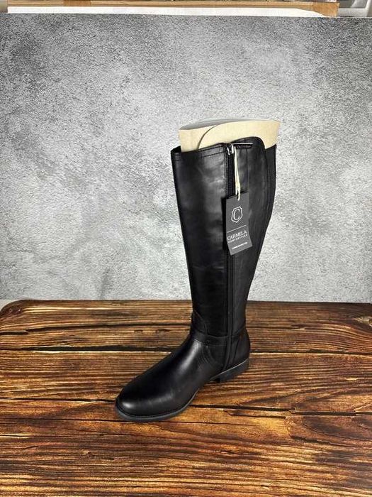 Czarne skórzane kozaki Carmela 37