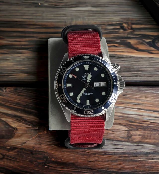 Pasek do zegarka Orient Mako Ray 22 mm Nato Zulu Strong PVD Premium