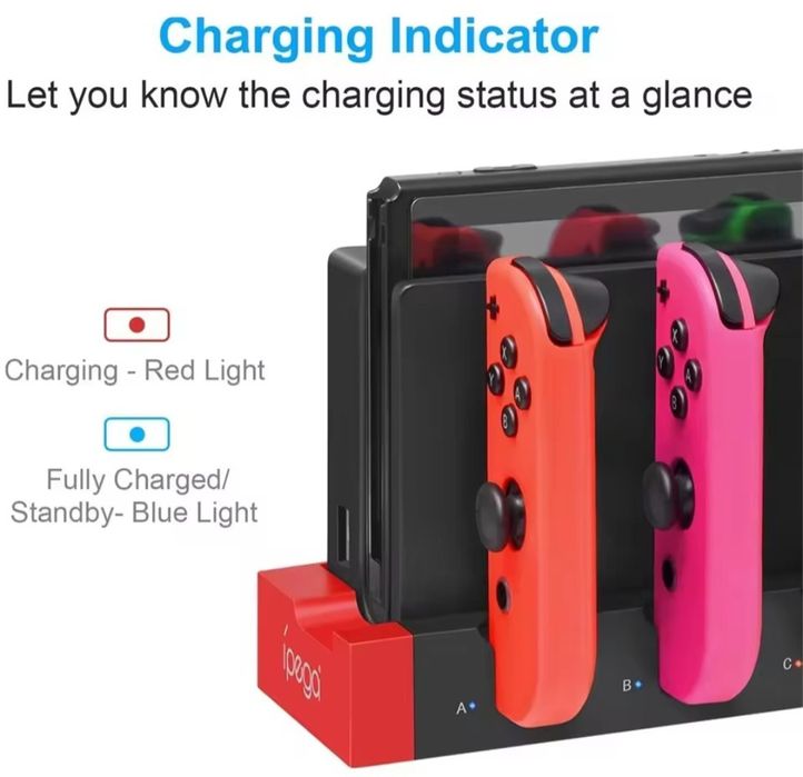 Estação de carregamento para comandos Joy-Con da Nintendo Switch