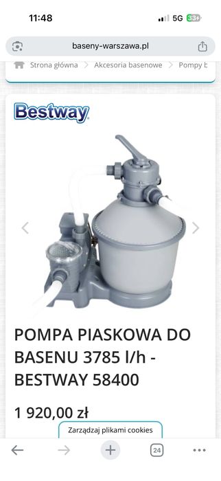 Pompa piaskowa do basenu bestway 58400
