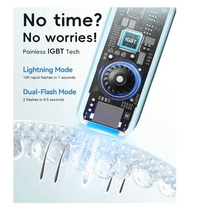 Depiladora Laser IGBT com 999.900 Pulsos de Luz