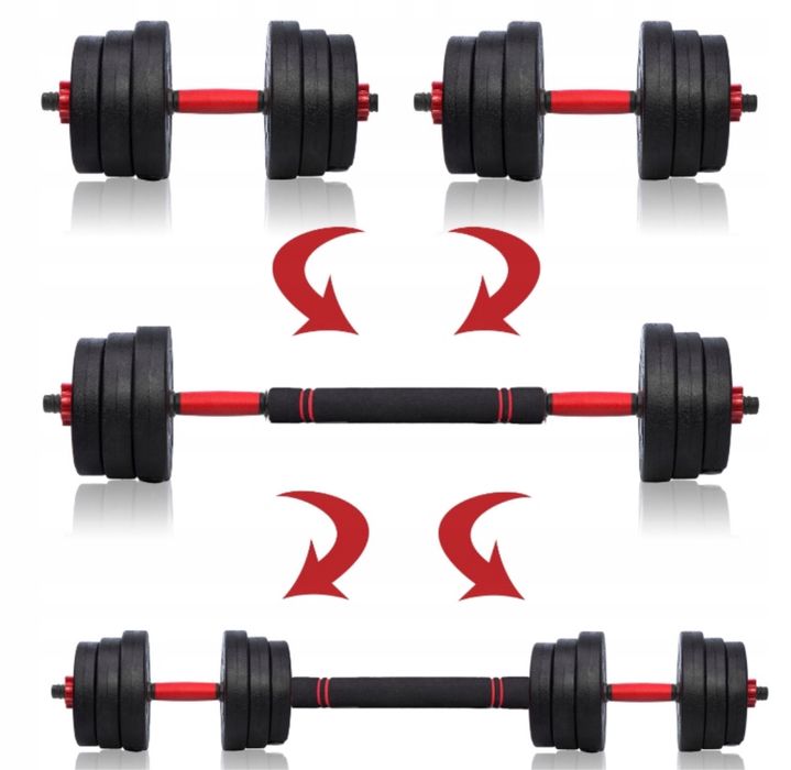 HANTLE HANTELKI 40 KG 2x20 KG ciężarki sztanga do ćwiczeń treningowe