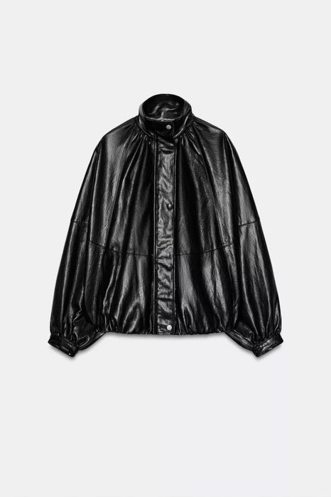 Кожанка шкіряна куртка бомбер курточка шкірянуа zara