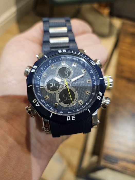 Granatowy zegarek Rocawear RM4001 sportowy