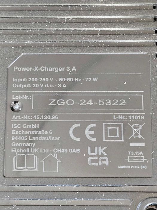 Зарядний пристрій Einhell 18V Power-X-Сharger 3 A