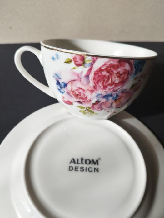 Filiżanka ze spodkiem piwonie Altom Design