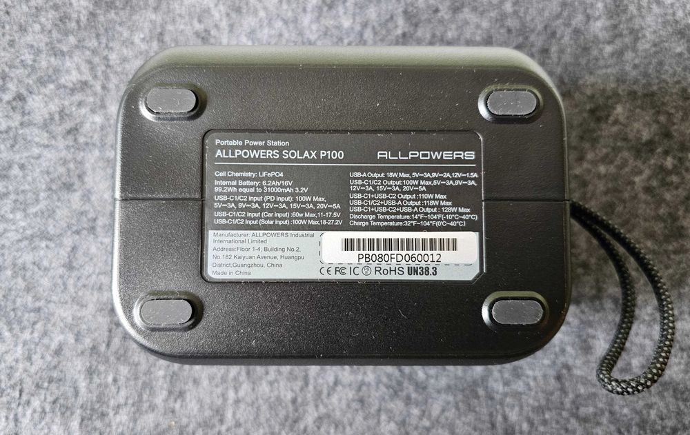 Павербанк ALLPOWERS SOLAX P100 | Батарея LiFePO4