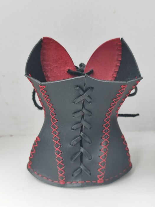 Підставка стакан для ручок з шкіри шкіряна.Кожаный чехол футляр корсет