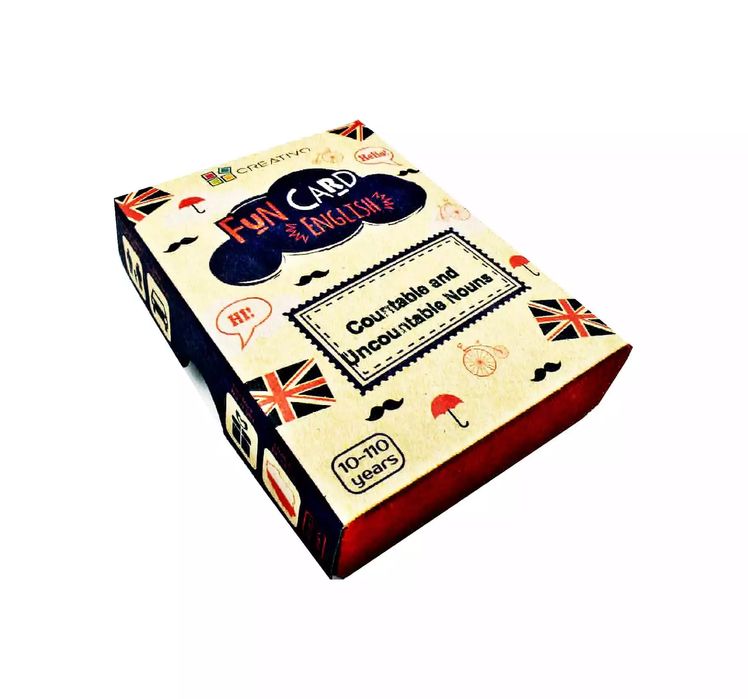 Fun Card English. Countable and Uncountable Nouns. Creativo