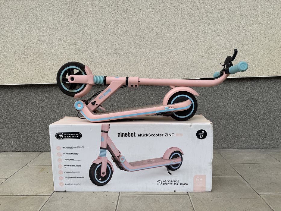 Дитячий рожевий електросамокат  ninebot kids scooter by Segway