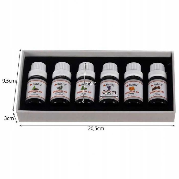 Olejki Eteryczne Zestaw x 6 10 ml Naturalne Aromaterapia
