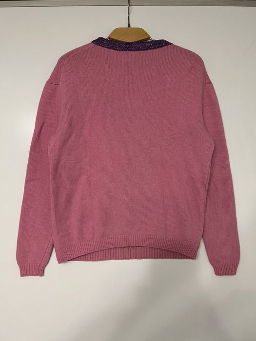 Светр Gucci Pink Embellished & Patterned Wool Knit
