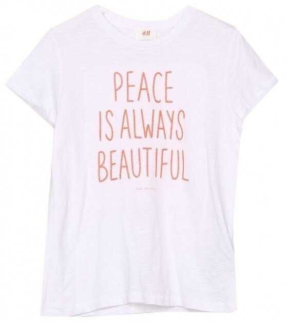 H&M Новая! Футболка-тенниска-белая-подростковая