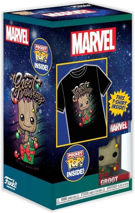Funko T-shirt Holiday Groot S + figurka oprawa: pudełko