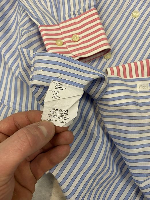 Etro męska koszula w paski len bawełna rozmiar 41