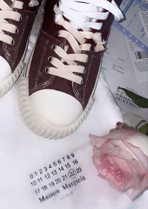 Кеди maison margiela evolution, кеды красные, red.