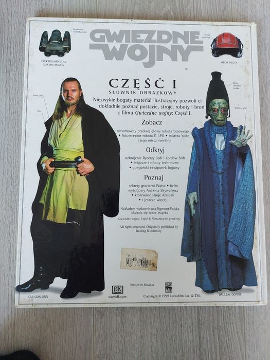Gwiezdne Wojny część I słownik obrazkowy