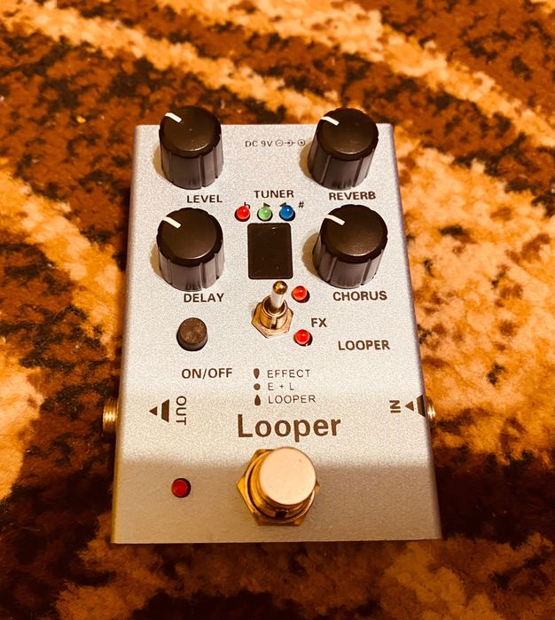 Looper, reverb, delay, chorus, tuner.