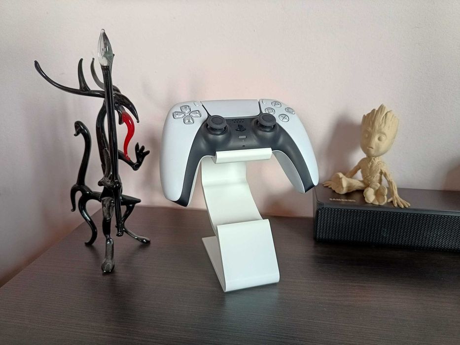 Podstawka stojak pod pad kontroler PS5 DualSense podwójny biały