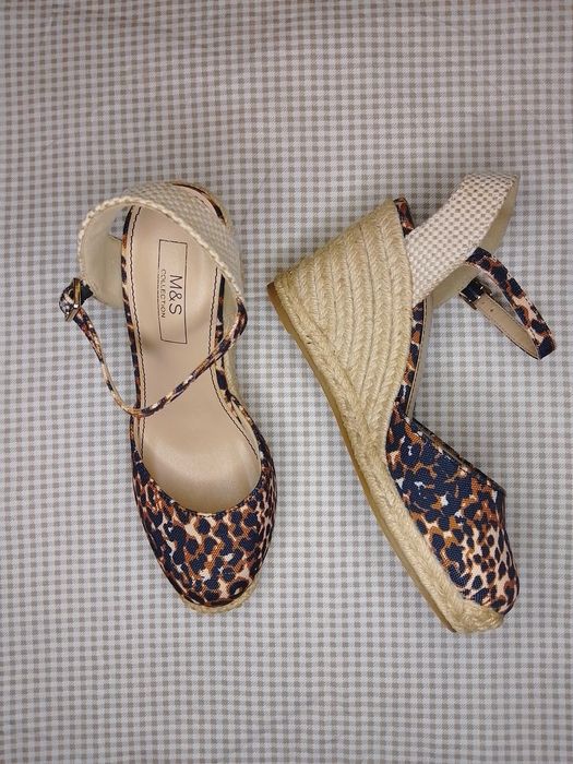 36 (22 см) Marks & Spencer(M&S) текстильні еспадрильї на танкетці