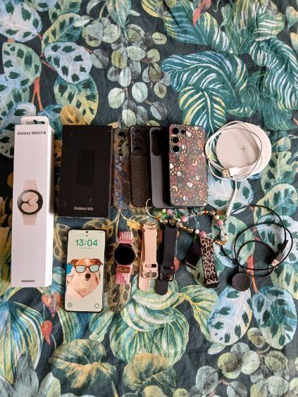 Smartphone Samsung Galaxy s23 128gb czarny zegarek galaxy watch 4 Pink Gold