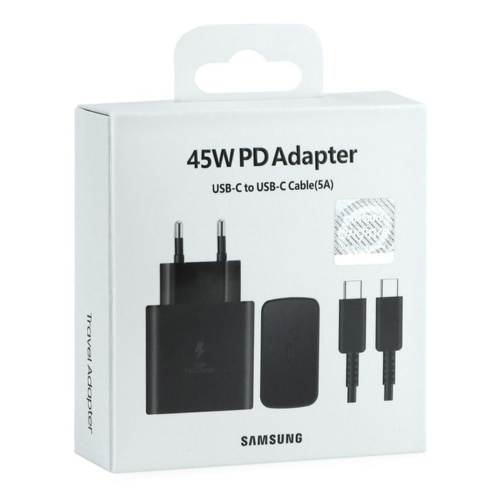 Швидка зарядка для Samsung 45W USB-C з кабелем Type-C to Type-C