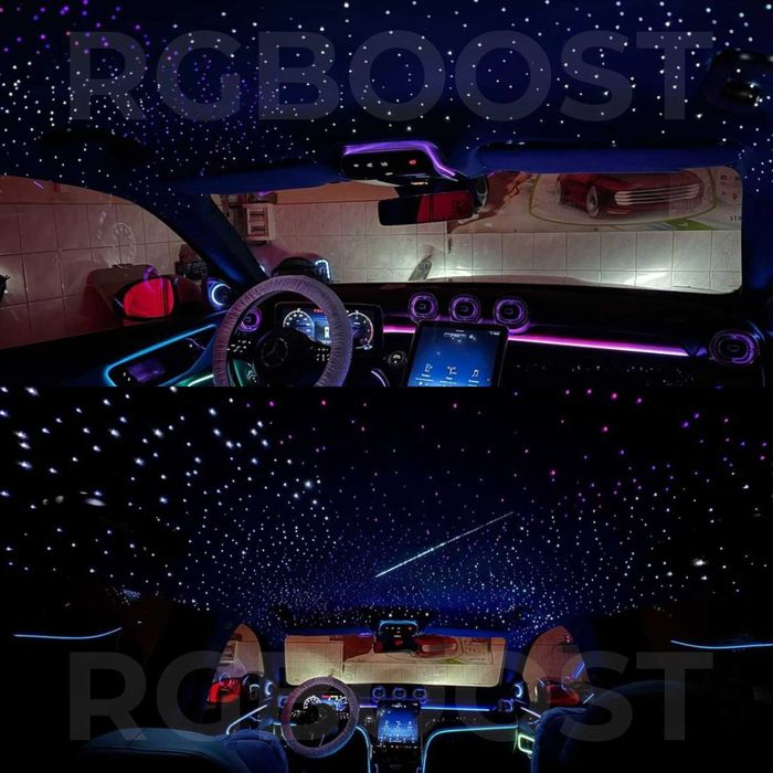 Звездное небо (310 точек) + кометы (96 точек RGB) на все марки авто