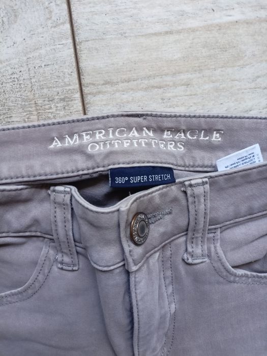 Spodnie jegginsy szare american eagle XS s