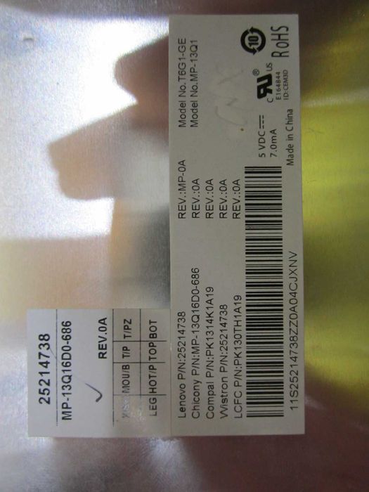 Клавиатура MP-13Q16D0-686 для Lenovo