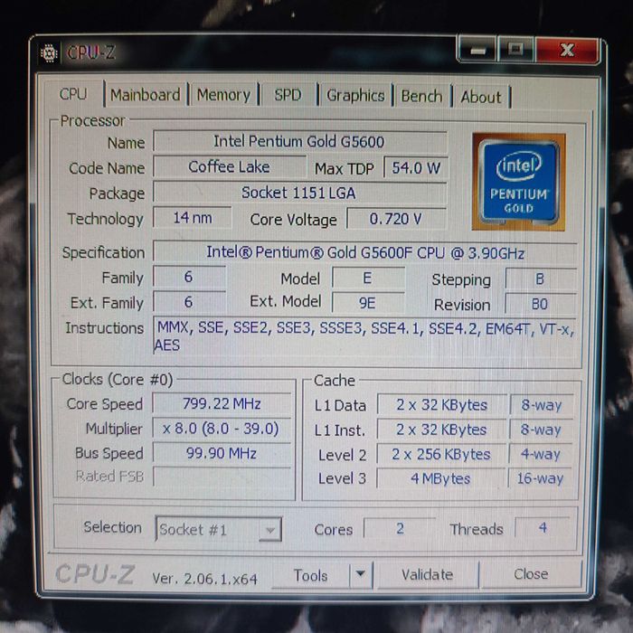 Intel Pentium G5600F + Gigabyte H310M S2 2.0 + DDR4 24Gb