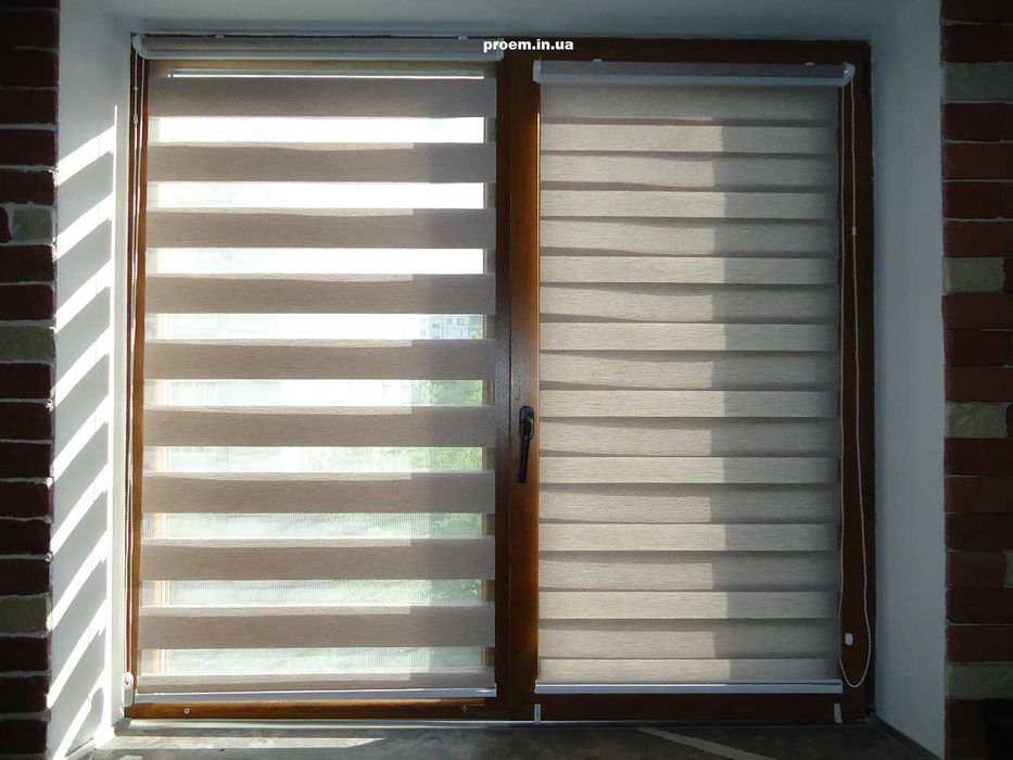 Жалюзі, рулонні штори День-Ніч, Тканинні ролети NEO 808 530x580 Гатне