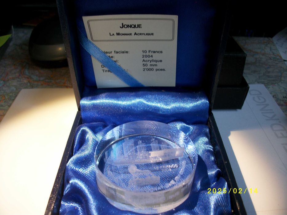 Congo 10 franków moneta akrylowa